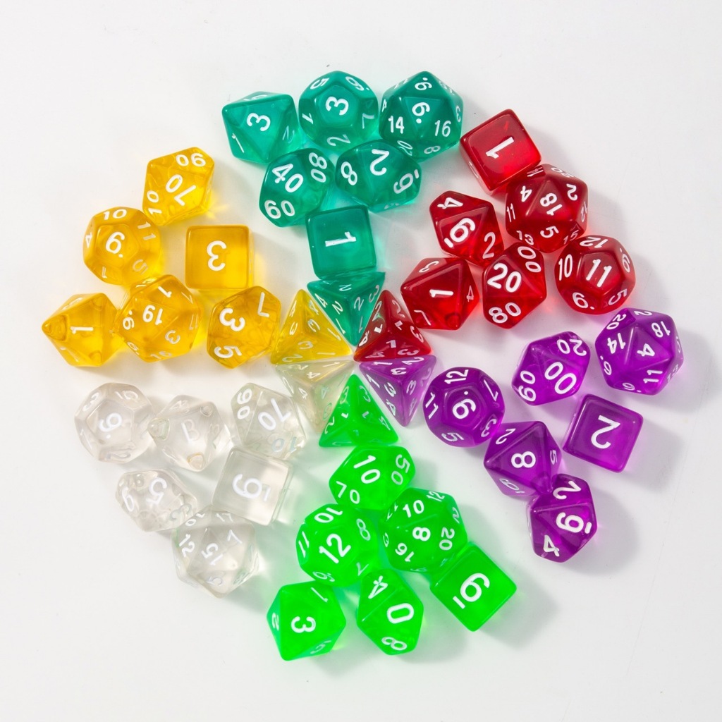 7 Dados Para Rpg Perolizados - Escolha a cor e modelo | RPG Dice | Dado RPG