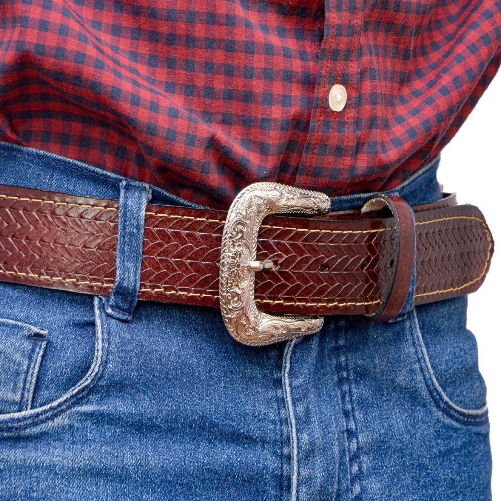 Cinto Country com Fivela Tradicional para Homem e Mulher Rodeio Couro legitimo em Oferta na Shopee