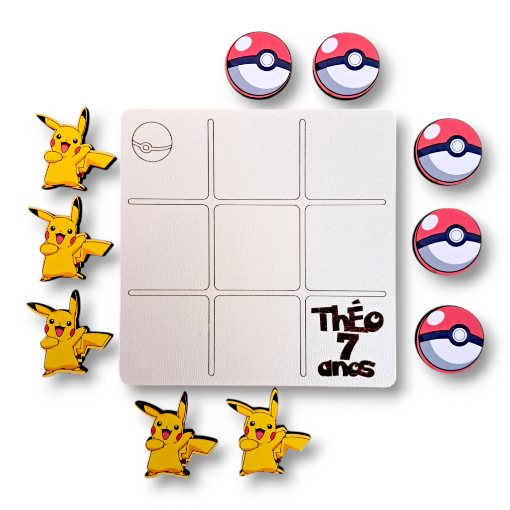 Kit Jogos da Velha Pokémon 12cm Coloridos Personalizados Lembrancinha
