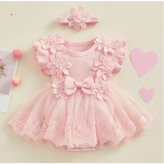 Body Romper bebê Menina  Com Faixa em Oferta na Shopee