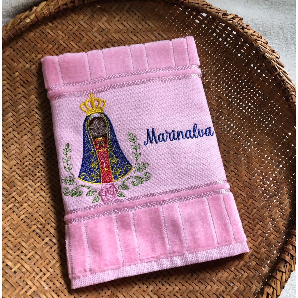 Toalha de lavabo Toalhinha de Mão Religiosa Santinhos Católicos Nossa Senhora Aparecida