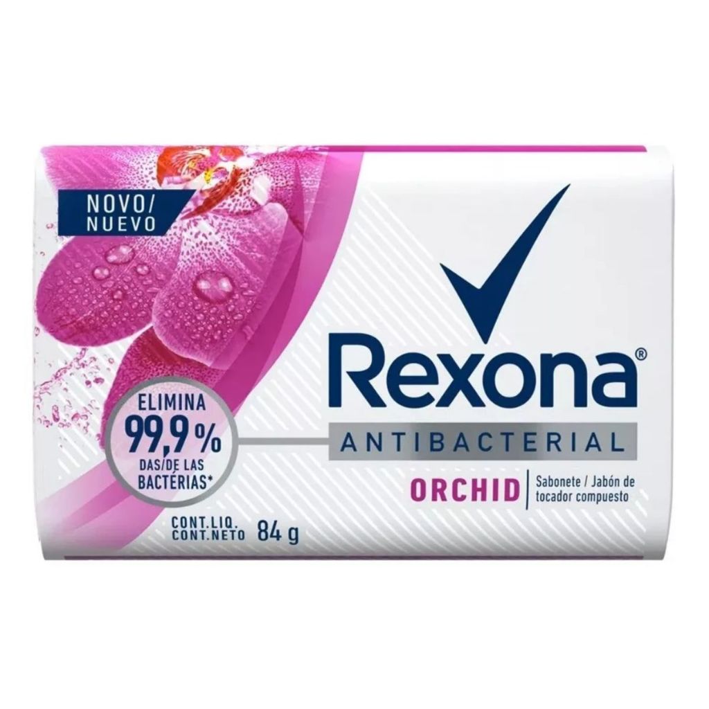 Kit 10 Sabonete Rexona em Barra Antibacterial Orchid 84g