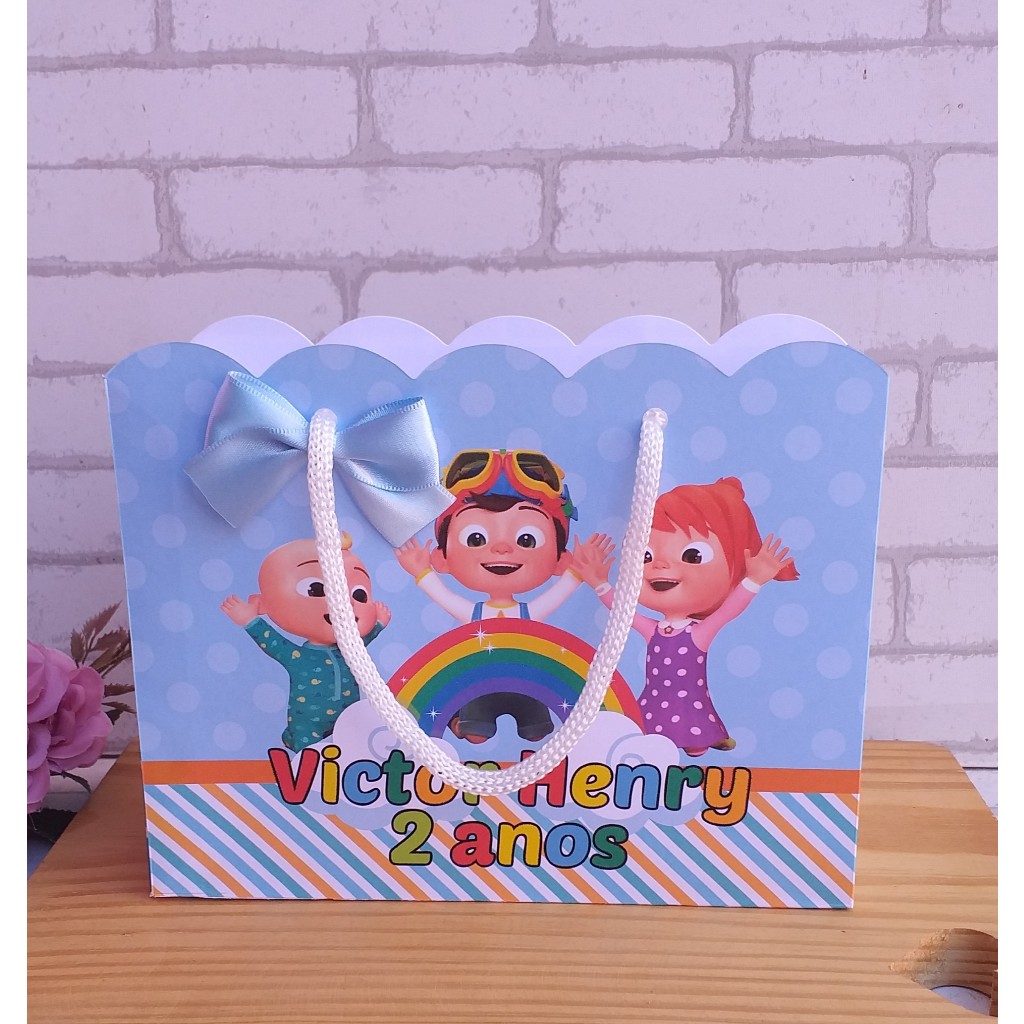 Sacolinha Cocomelon Kit festa | Personalizados | Aniversários | Papelaria Personalizada | caixinhas | Lembrancinhas