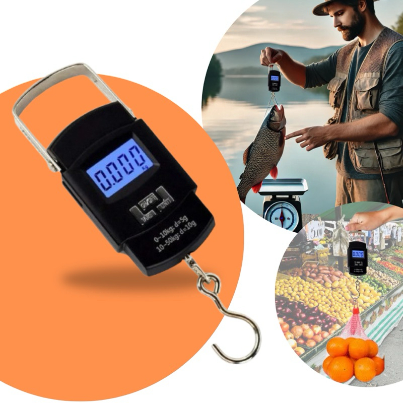Balança Digital para Bagagem Mala Feira Pesca Produtos com Gancho