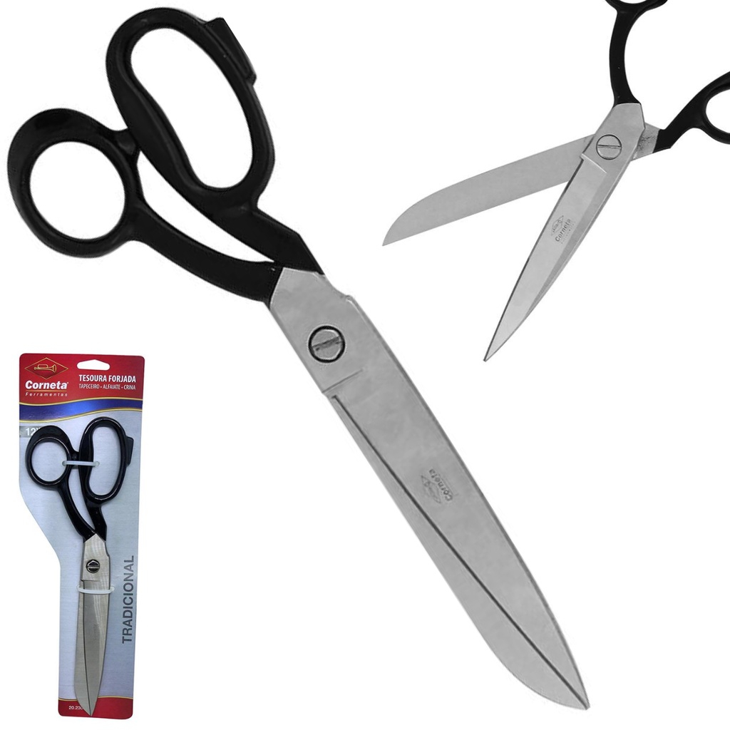 Tesoura Profissional Em Aço Forjado 9Pol. Para Tapeceiro Alfaiate E Crina Cavalo Super Resistente em Oferta na Shopee