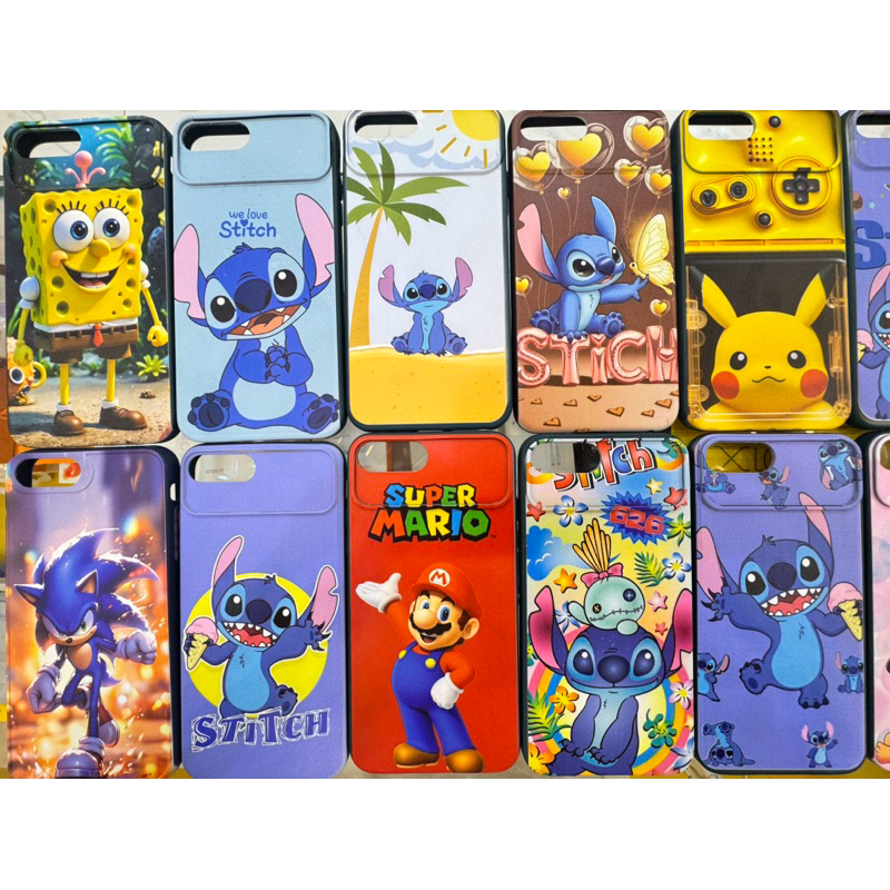 capa infantil para iPhone 8 plus iPhone 7plus(stitch Mario unicórnio minnie pop it )