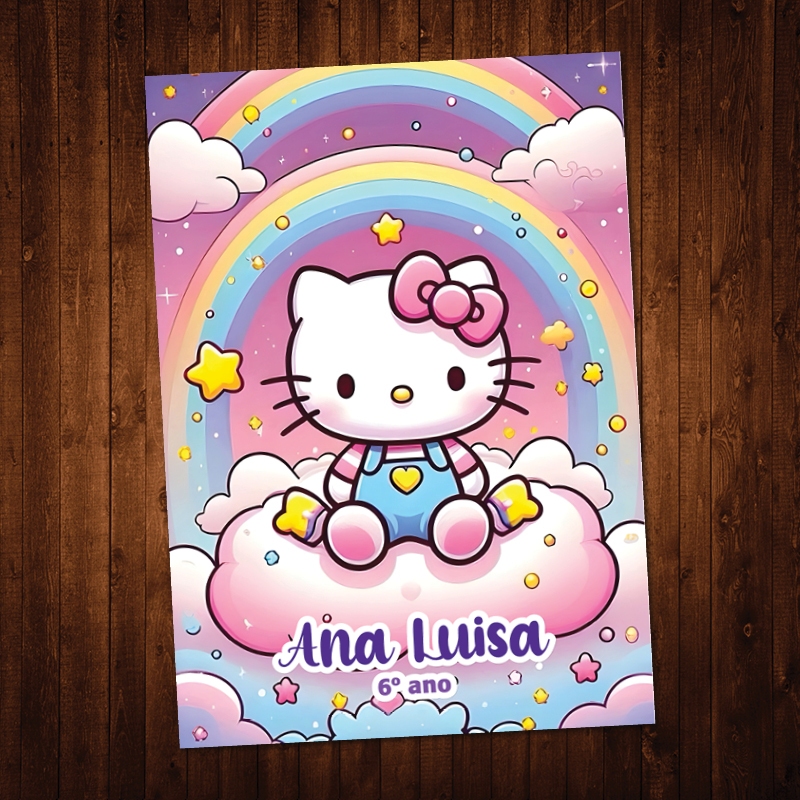 Kit Adesivos Hello Kitty Capa Caderno A4 em Oferta na Shopee
