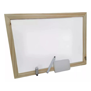 Lousa Quadro Branco Moldura Mdf Premium 26x36 Cm + Brinde em Oferta na Shopee