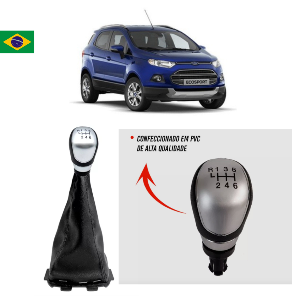 Kit Manopla + Coifa Ecosport 2013 A 2020 - 6 Marchas