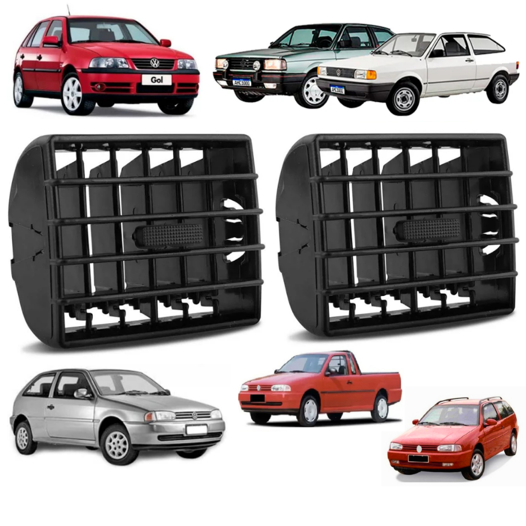 Conjunto 2 Difusores Ar Grade Tela Saída VW Gol Bola G2 1995 até 2002 Voyage Partati Saveiro Volks em Oferta na Shopee