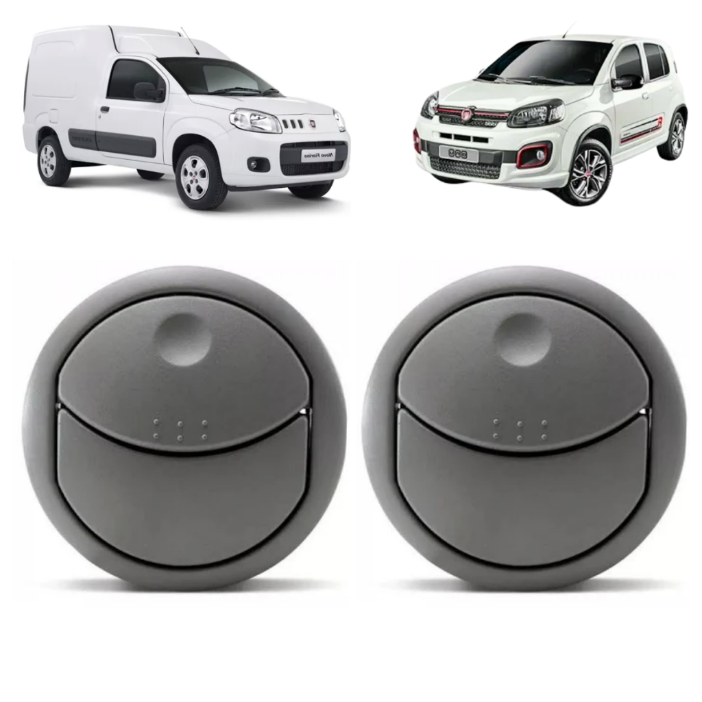 Conjunto 2 Difusor de Ar Fiat Central Cinza Novo Uno 2010 a 2017 Nova Fiorino Vivace Way Attractive em Oferta na Shopee
