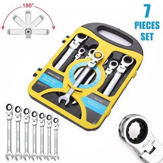 Kit 7 Peças Chave Ferramenta Combinada Catraca Boca Profissional em Oferta na Shopee