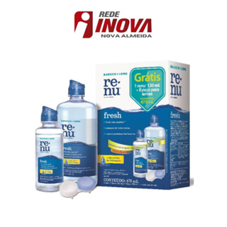 Renu solução para lente. kit com 1 frasco de 355 ml +1 frasco de 120 ml + 1 estojo para le...