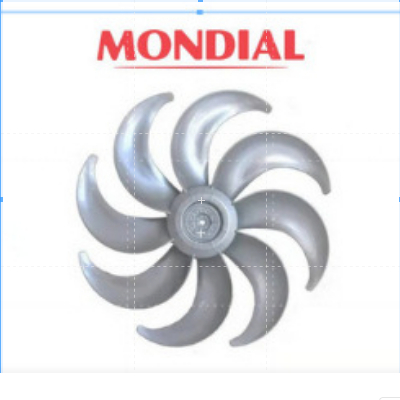 HÉLICE MONDIAL 40CM 8 PAS PRATA SUPER TURBO VTX 40 DW ORIGINAL