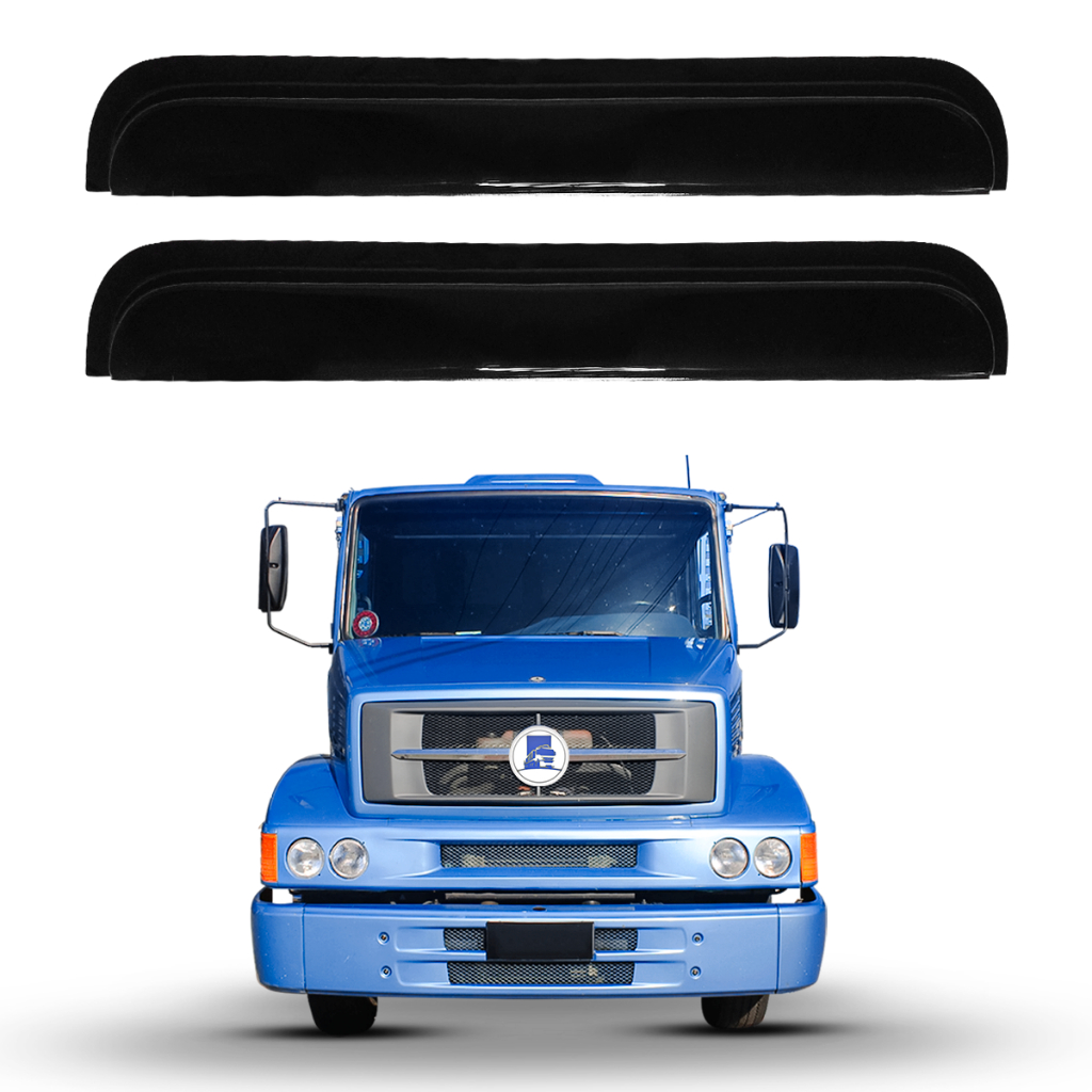 Par Calha de Chuva Reta P Fumê Compatível Caminhões MB Modelos "Bicudos" (HPN) De 1989 Até 2011 em Oferta na Shopee