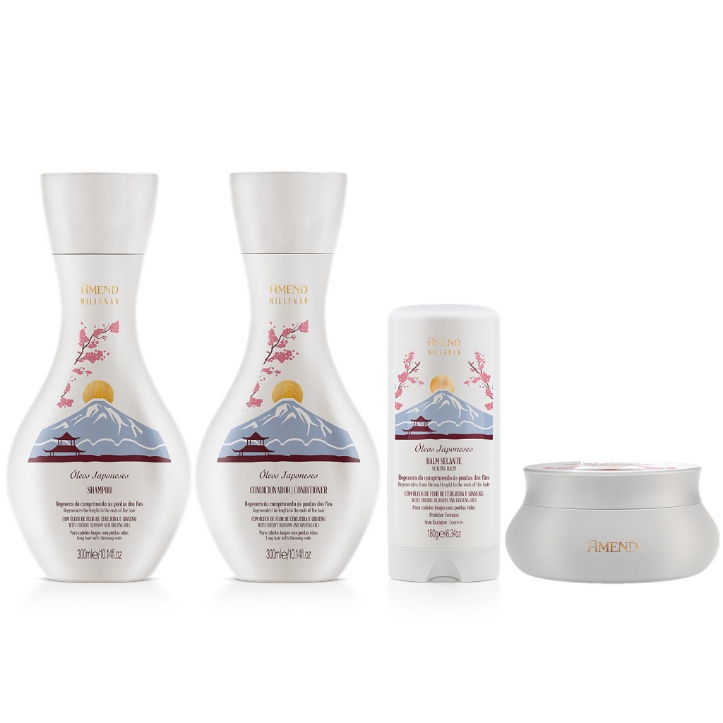 Amend Millenar KIT Completo Óleos Japoneses com 4 Produtos em Oferta na Shopee