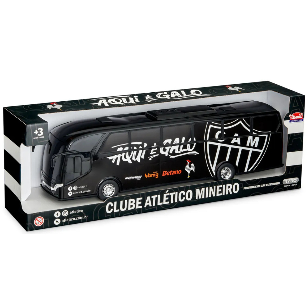 Brinquedo Ônibus do Atlético Mineiro Oficial Original - Usual Brinquedos