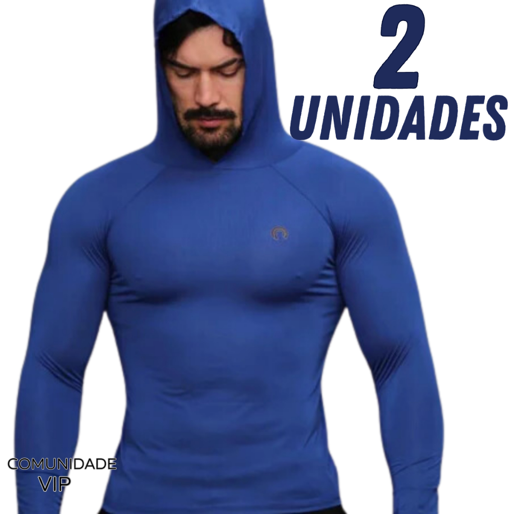 KIT 2 OU 1 CAMISA TÉRMICA DE CAPUZ  - M - G - GG e PLUZ SIZE G1 - G2 - G3 em Oferta na Shopee