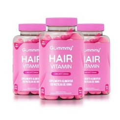Kit 3 Gummy Hair - Vitamina para Cabelo e unhas em goma