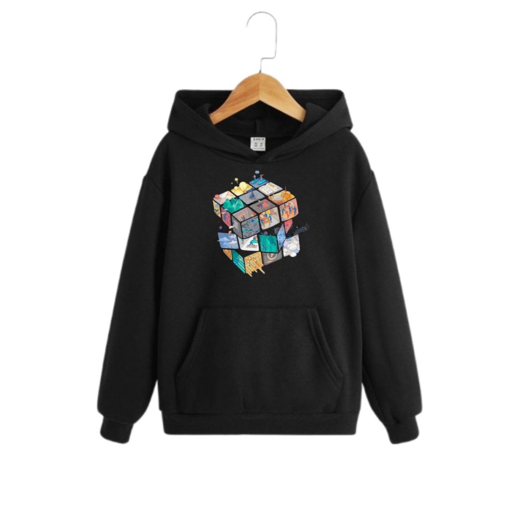 Blusa de Frio Moletom Grosso Flanelado Cubo Magico Games Estampado Casaco Estilo Abrigo Modelo Premium Adulto e Infantil