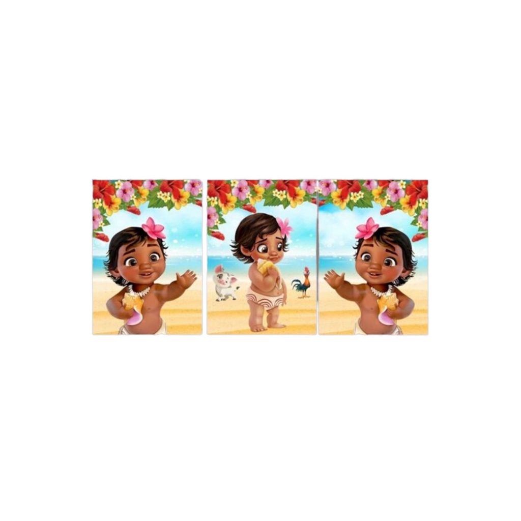 Quadro Decorativo MOANA BABY / MOANA  50x30 sala quarto Premium Luxo