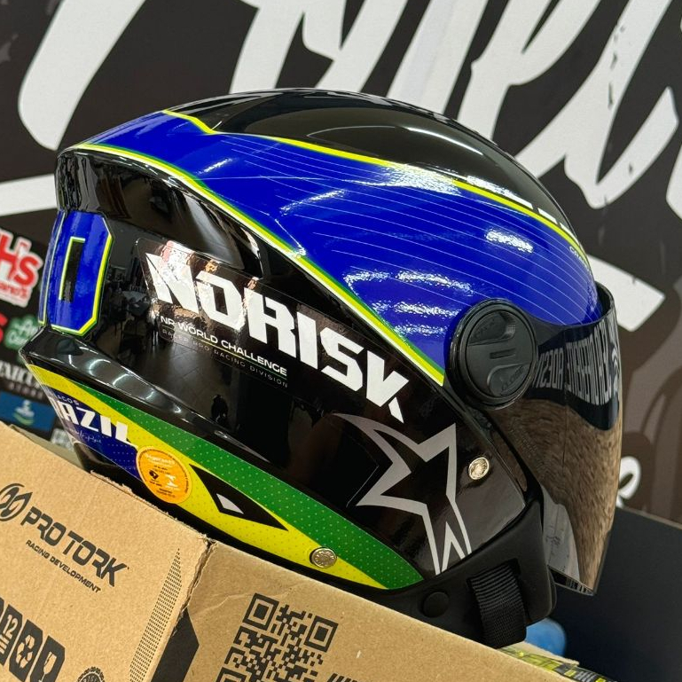Capacete NEW LIBERTY 3 - Personalizado Norisk GrandPrix - Brazil em Oferta na Shopee