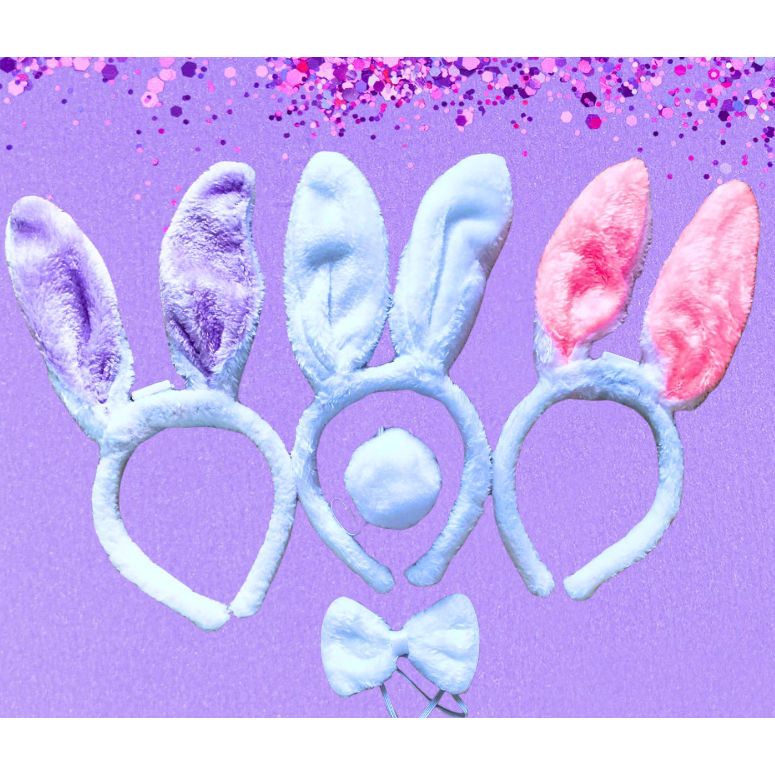 Tiara fantasia de Páscoa orelhas de coelho