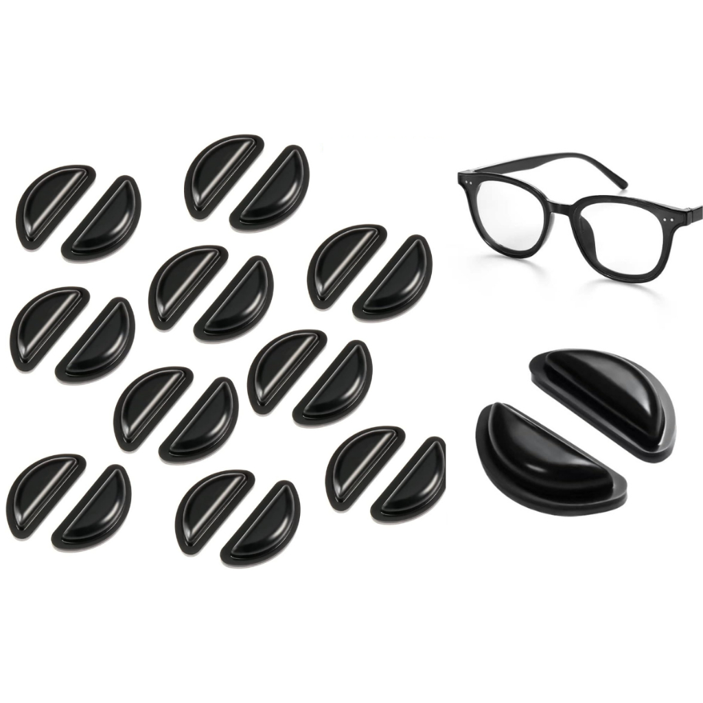 10 Pares Almofadas Plaquetas de Silicone Macio Para Óculos Proteção de Nariz Base Confortável Kit