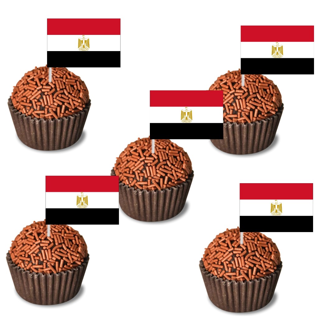 Toppers Docinhos Doces Festa Aniversário –Topper Docinhos - Bandeira Países - Egito