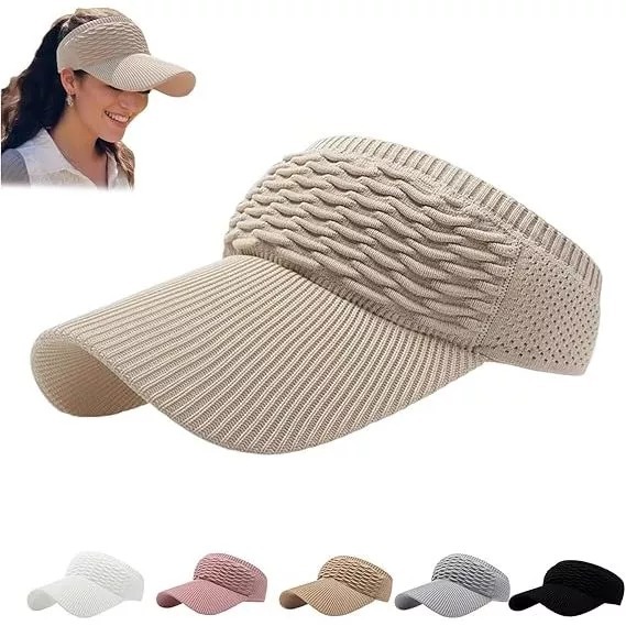 Chapéu/Boné Feminino De Aba Longa Respirável Viseira Em Cor Lisa em Oferta na Shopee