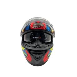 Capacete Fechado Fw3 Gtx Fox Com Óculos Interno Laranja