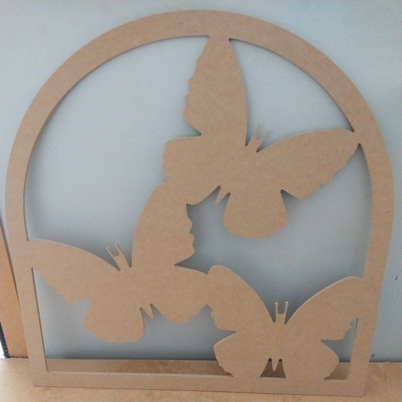 kit painel borboleta 60 X 60 cm em mdf cru ideal parar decoração de festas e cenários