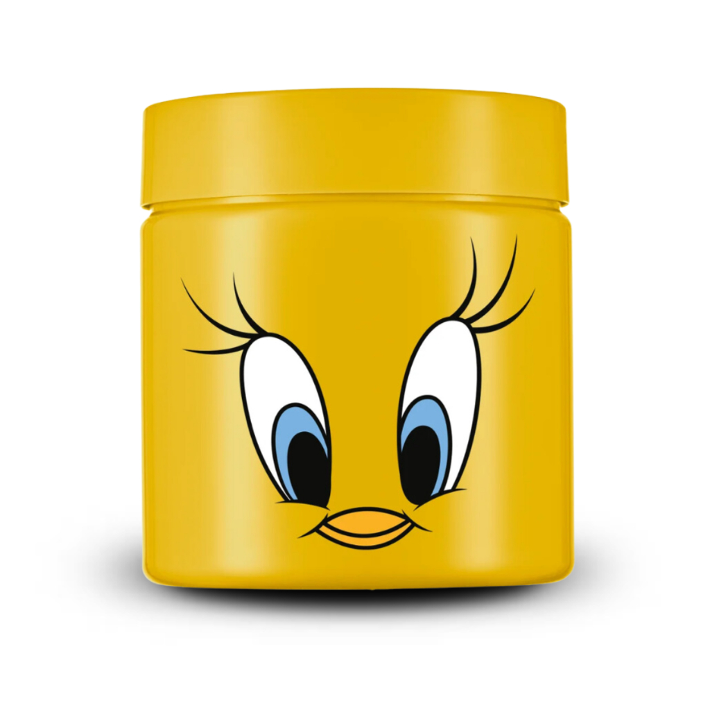 Pote Para Lancheira Piu Piu Pote 550ml Tampa de Rosca Antivazamento Lancheira Amarelo Infantil