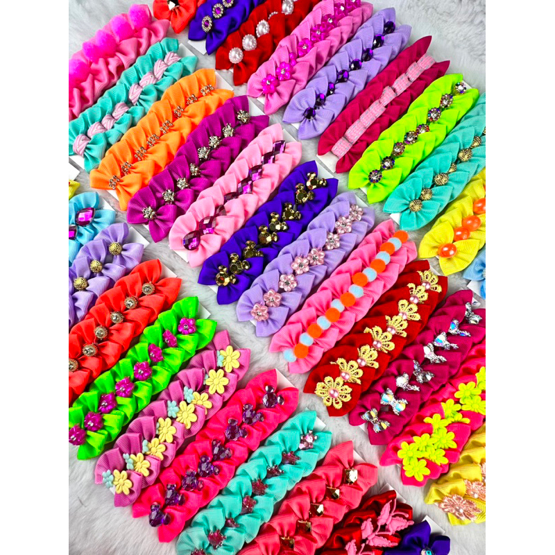 1000 ou 500 Laços Pet kit lacinhos Médios para Banho Tosa Pet Shop