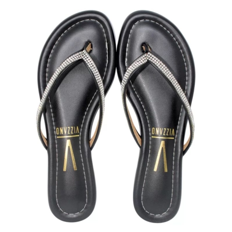 Chinelo Rasteira Vizzano Strass Brilho Feminino 6371300 em Oferta na Shopee