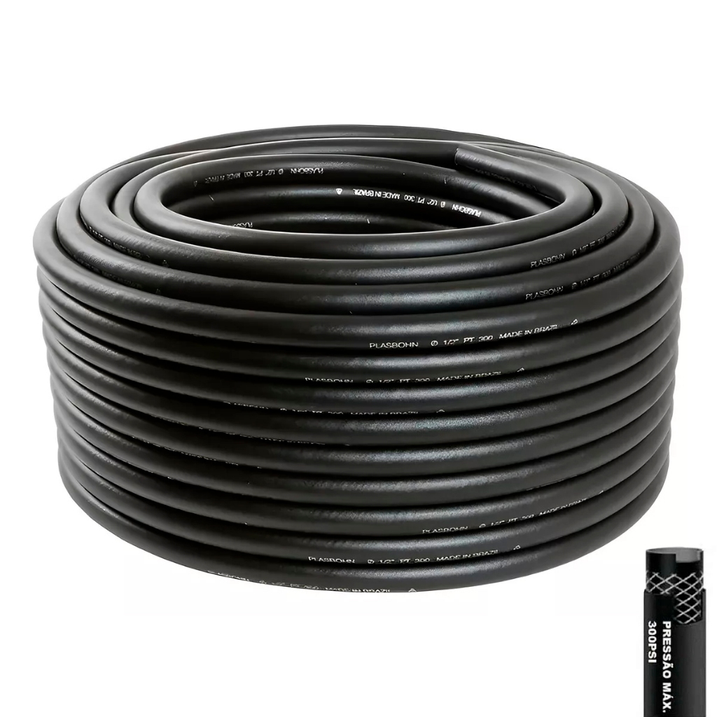 MANGUEIRA JARDIM REFORÇADA PT AGUA 300 PSI 1/2 - 10 / 15 / 20 / 25 / 30 METROS ANTI TORÇÃO