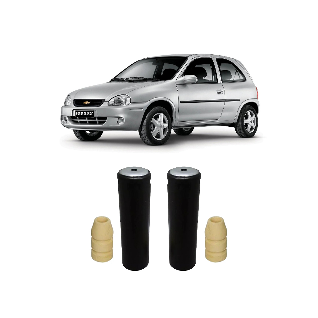 Kit Batente e Coifa Amortecedor Traseiro Corsa Classic Corsa Sedan Corsa Wagon Celta Prisma Tigra