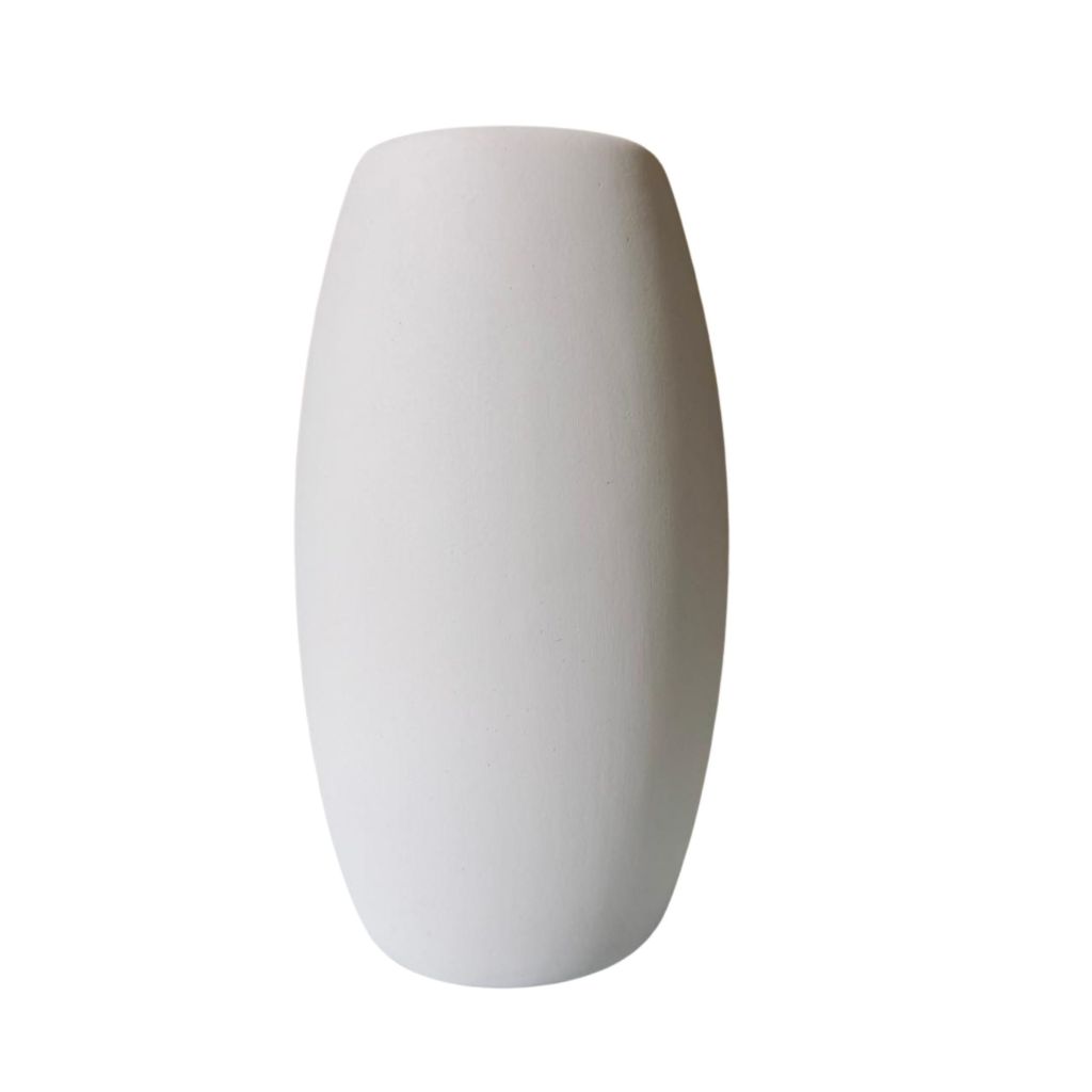 Vaso redondo cinza cimento de cerâmica Decoração aparador e home