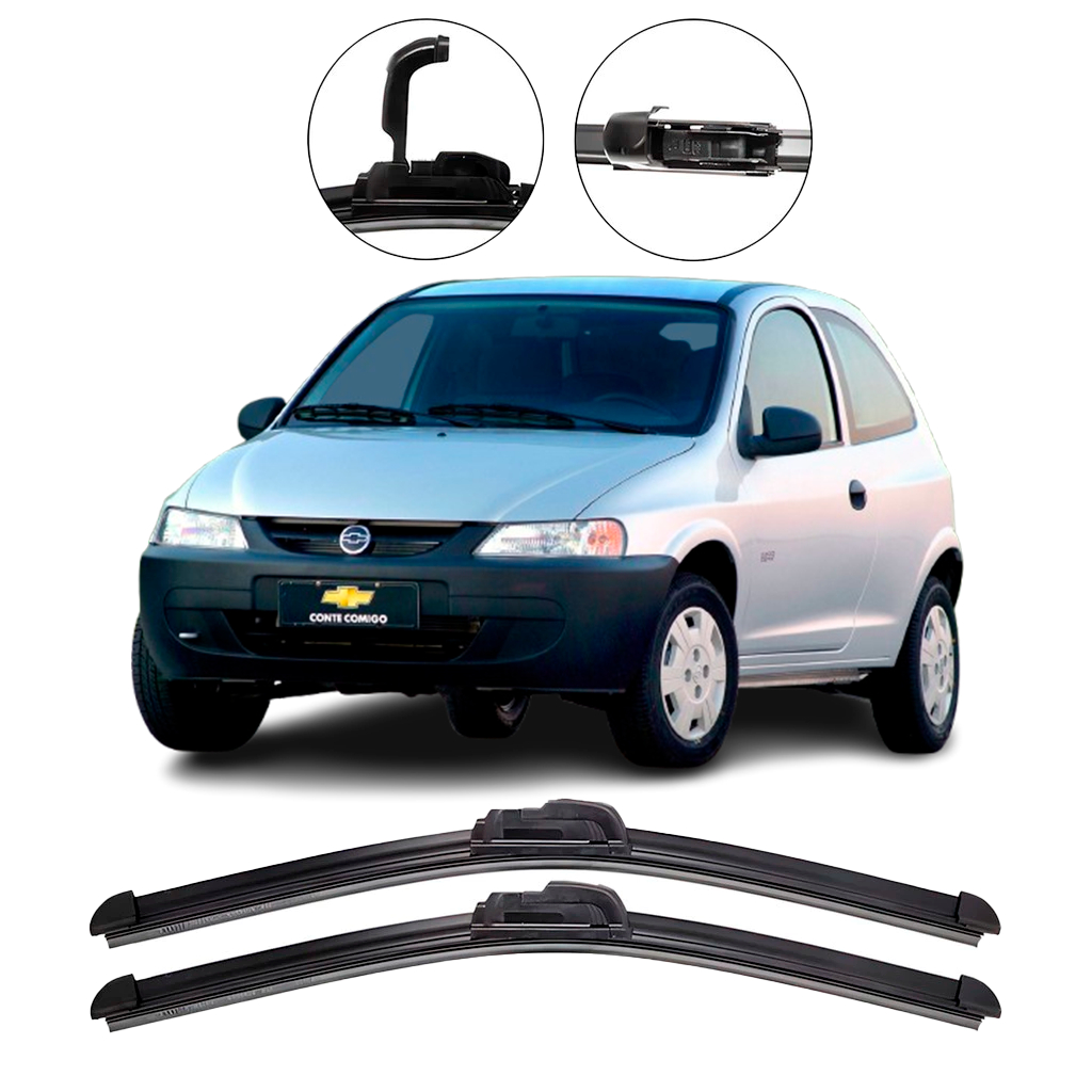 Par de Palhetas para Limpador de Parabrisa Dianteiro para Celta 2001 2002 2003 em Oferta na Shopee
