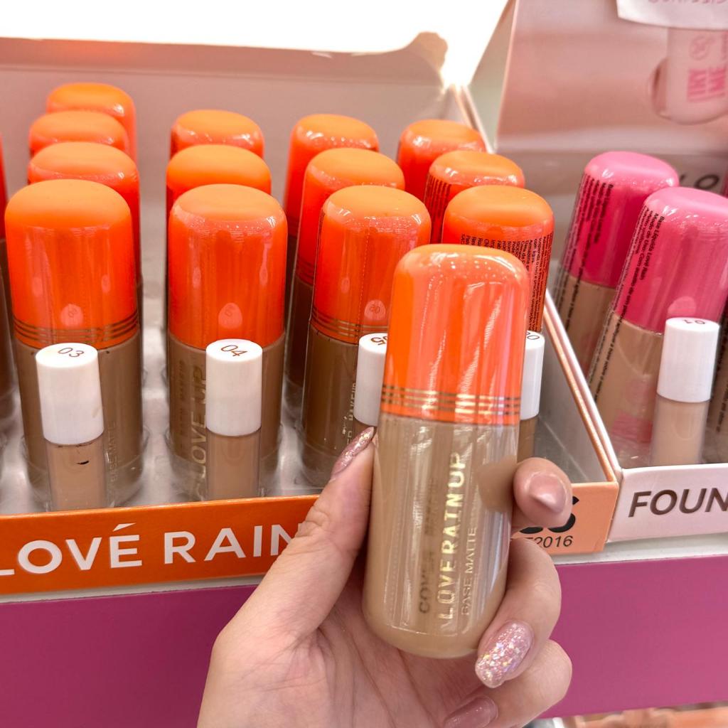 Base Matte Cover Up | Love Rain: acabamento aveludado, resistente à água e suor e longa duração em Oferta na Shopee