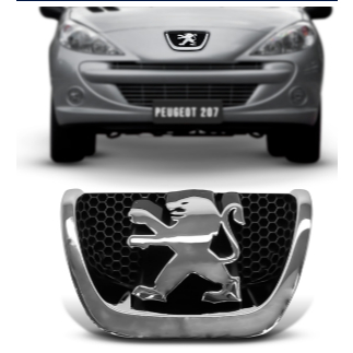 EMBLEMA GRADE PEUGEOT 207 09/15 HOGGAR SCAPADE 10/12 LOGO MARCA CROMADA (PRODUTO PADRAO ORIGINAL ENCAIXE) EUROPARTES ERP