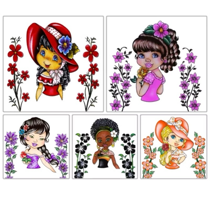 pano de prato boneca premium kit 05un grande 100% algodão - ESTAMPAS VARIADAS em Oferta na Shopee