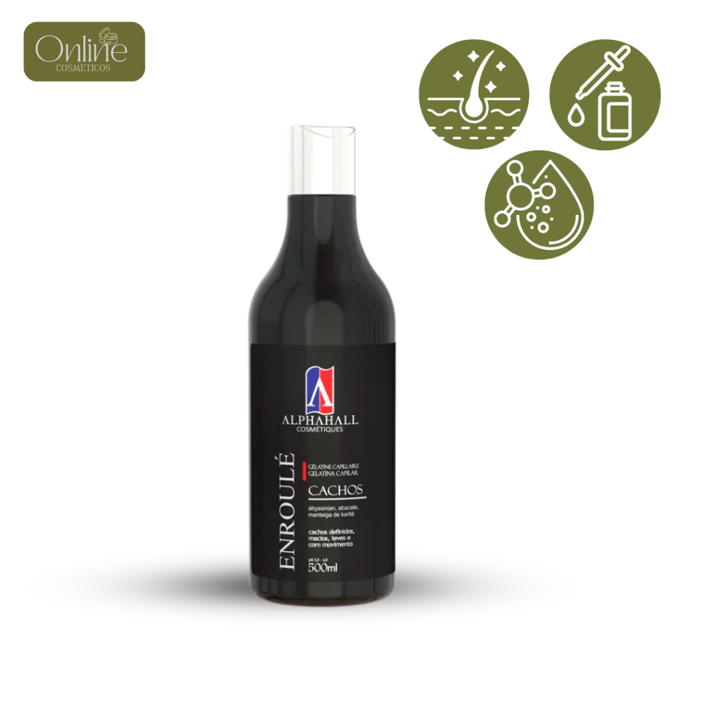 Gelatina Enroulé Tradicional Cachos Definidos 500g Alphahall em Oferta na Shopee