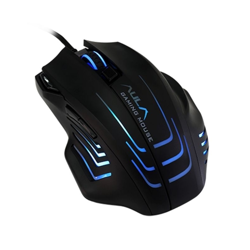 Mouse Gamer 7 Botões Com Fio Aula S18 Com RGB 6400 DPI Com Ajuste De Peso