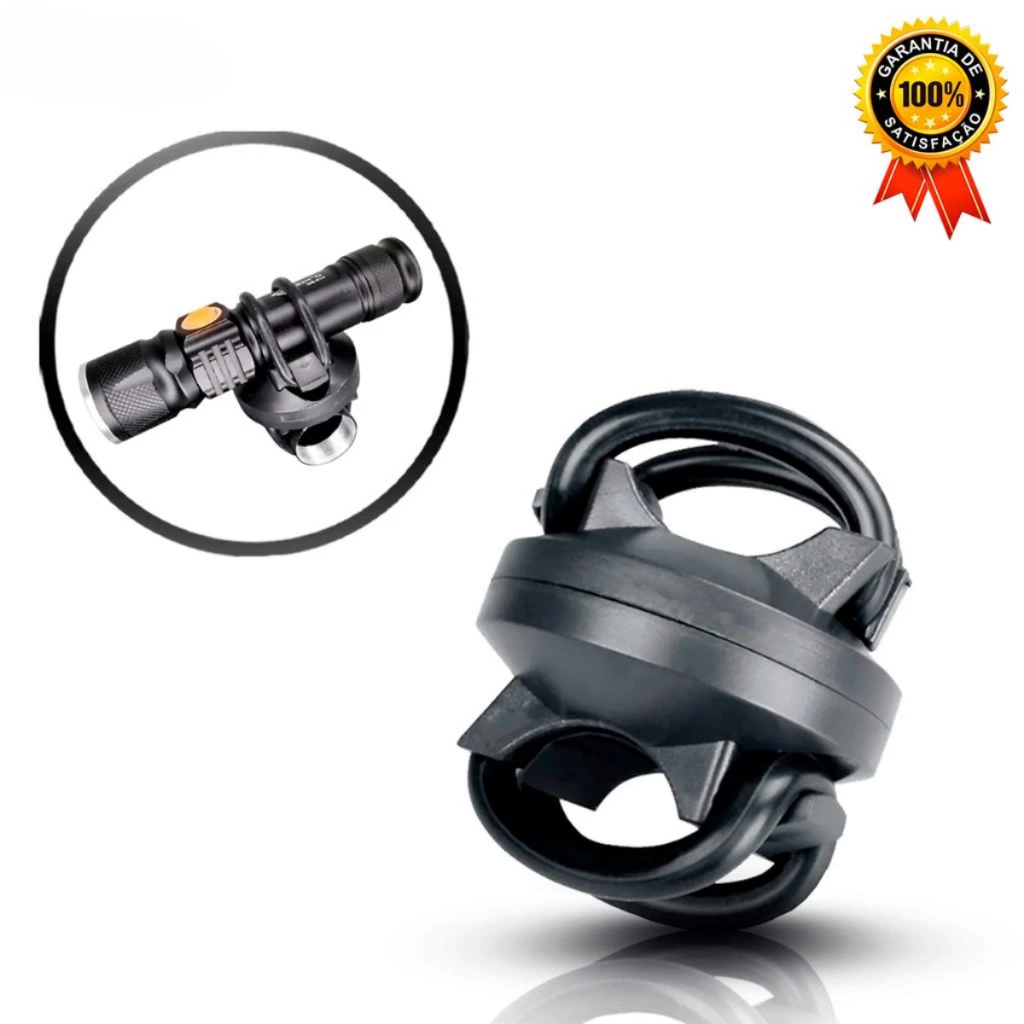 Suporte Silicone De Farol Lanterna Tática Para Guidão De Bike Bicicleta Ciclismo Profissional