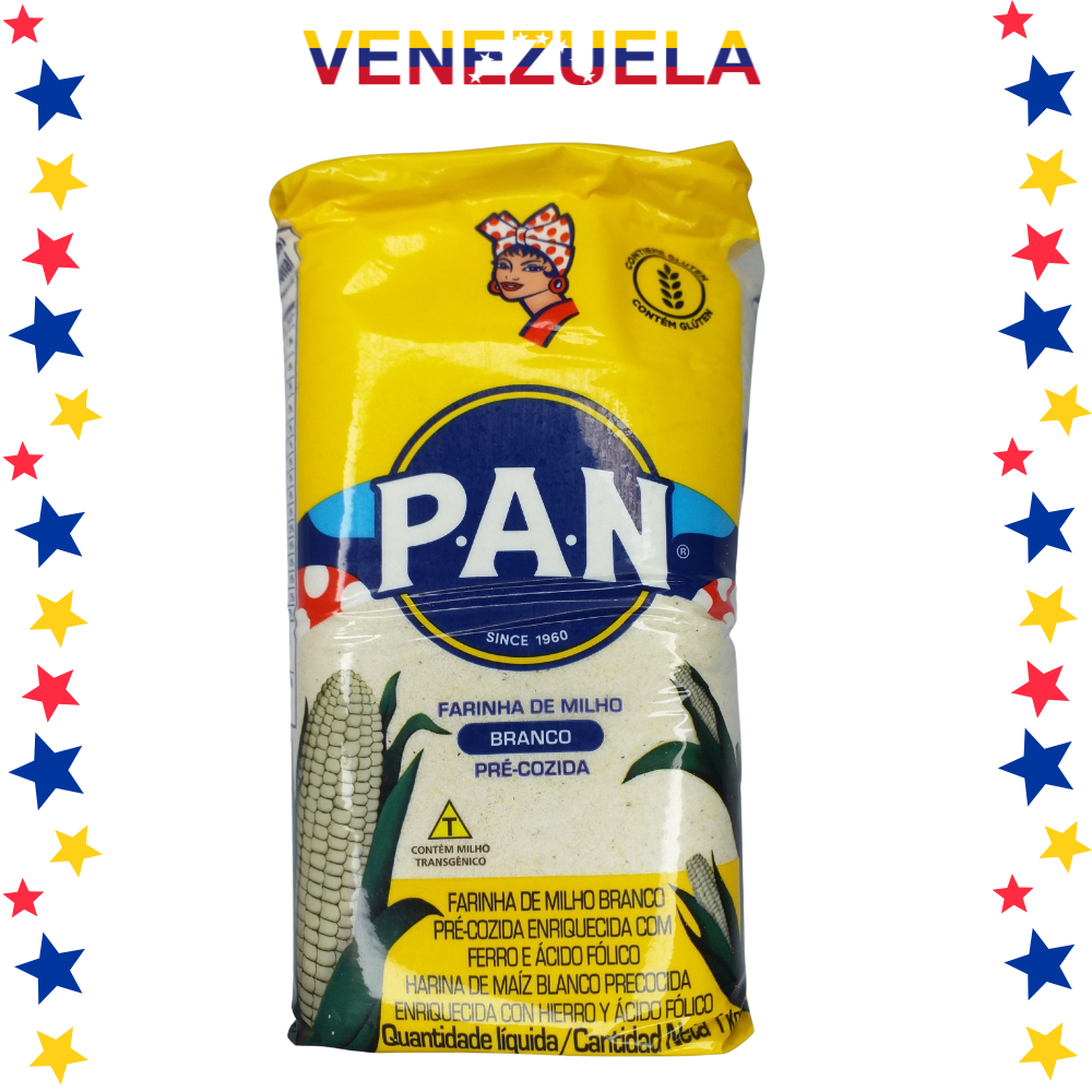 Harina Pan Branca 1kg Para Arepas, Hallacas, Tortillas
