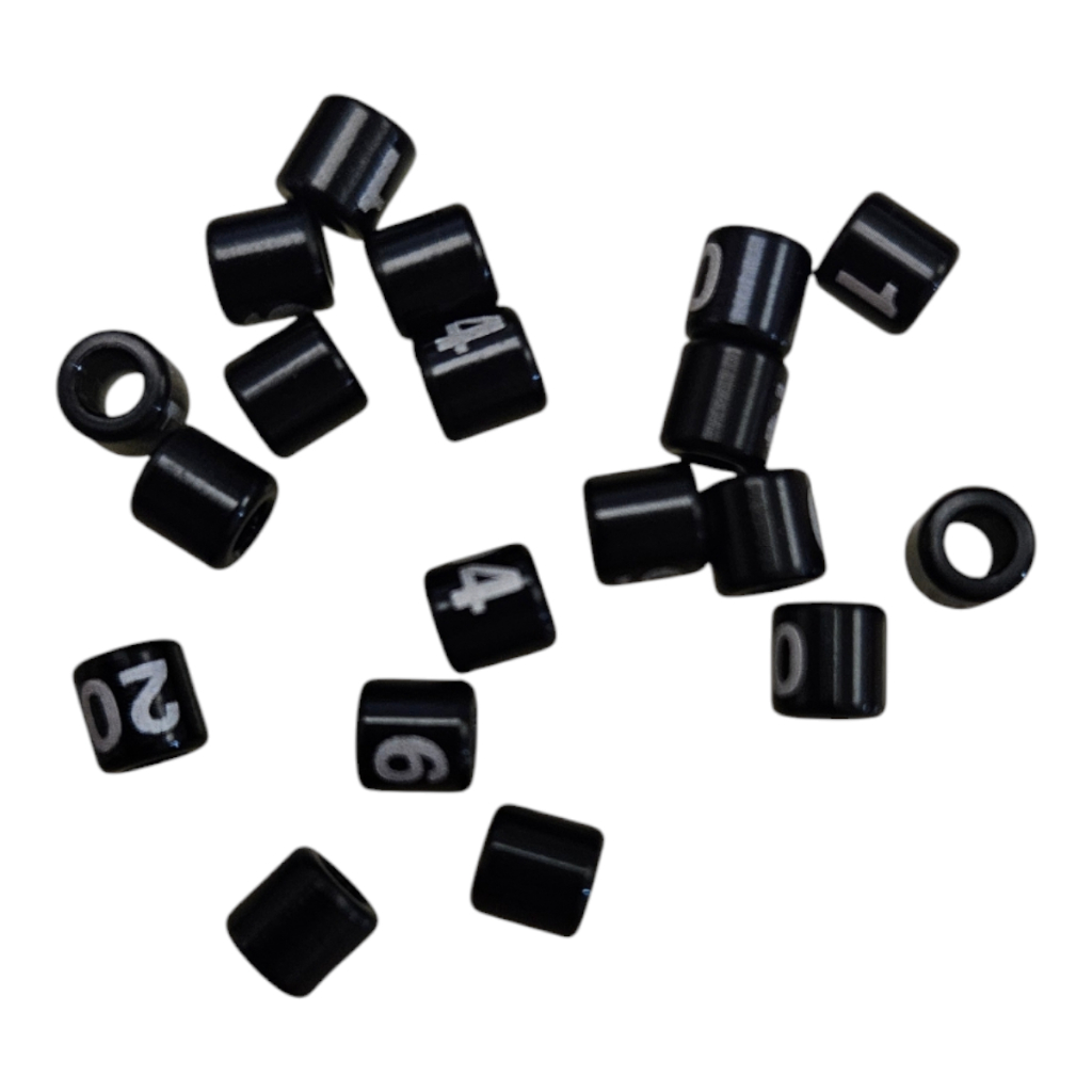 20 Anilhas Marcação fechadas Numerada 2.2mm - Coleiro Bigodinho em Oferta na Shopee