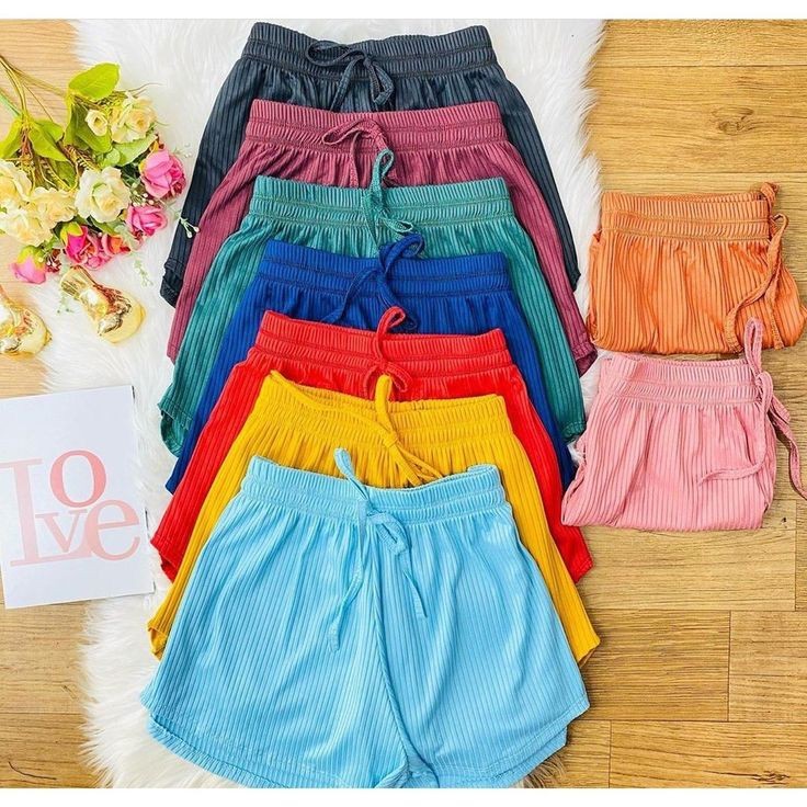kit 10 short canelado bermuda feminina adulto cores variadas