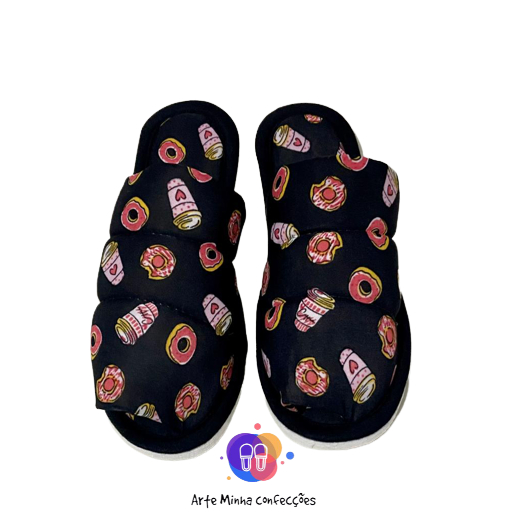 Pantufa Chinelo De Quarto aberto, Solado Flexível, Conforto para Casa ou Maternidade