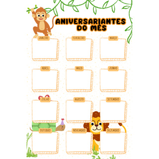 BANNER ARTE PRONTA - ANIVERSARIANTE DO MÊS/PARABÉNS em Oferta na Shopee